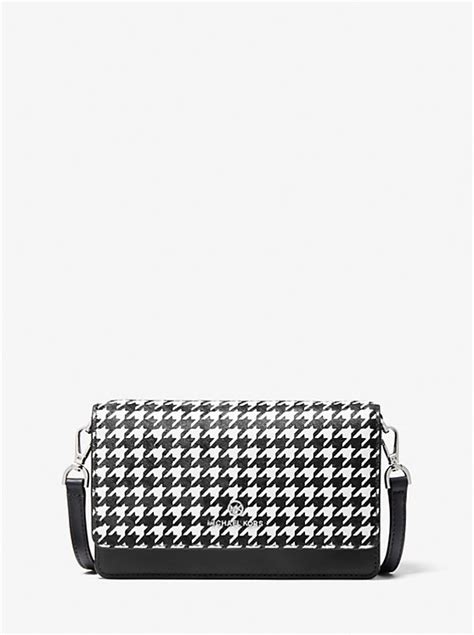 Jet Set Small Houndstooth Printed Calf Hair  